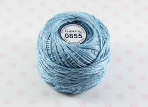 Пряжа Ирис 100% хлопок 10г 82м №0855 бирюзово-голубой