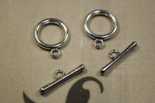 Замок-тогл 1.5 см 5 шт под никель