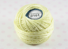 Пряжа Ирис 100% хлопок 10г 82м №0101 бл.желтый