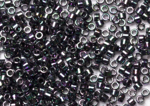 Бисер Япония MIYUKI Delica цилиндрический 11/0 5г DB-1001 фиолетовый/зеленый золотой ирис металлизированный