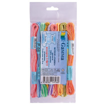 Нитки для вышивания Gamma набор мулине № 11 меланж 100% хлопок 9 цв. x 8 м Ассорти 3 - 9 цветов