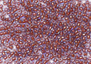 Бисер Япония круглый 11/0 10г 1824 александрит/оранжевый радужный, окрашенный изнутри