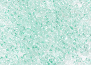 Бисер Чехия круглый 10/0 50 г 01264 прозрачный бледный светлый бирюзово-зеленый зольгель окрашенный