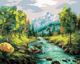 " ФРЕЯ" PNB/ PL- 078 Набор для раскрашивания по номерам 50 х 40 см " Горная речка" 